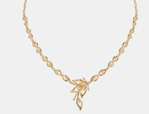 Royal Leaf Diamond Necklace